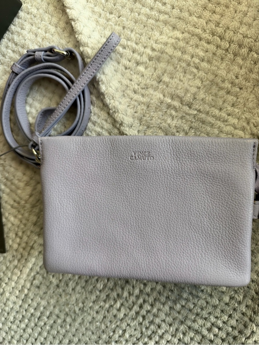 Vince Camuto Pebbled Lilac Crossbody Bag